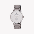 Pierre Cardin Men's Silver Metal Watch, White Dial | Cbv.1103-0