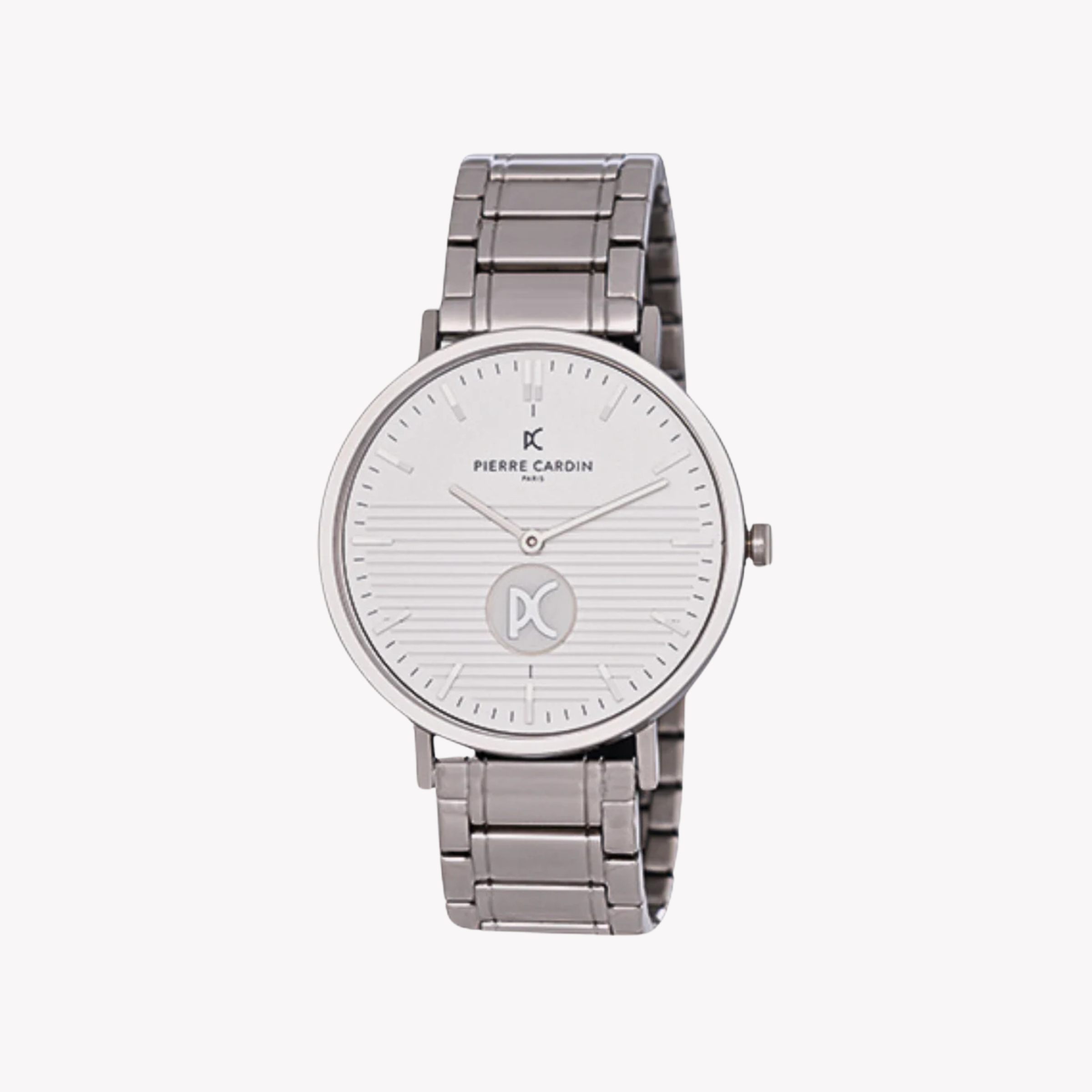 Pierre Cardin Men's Silver Metal Watch, White Dial | Cbv.1103-0