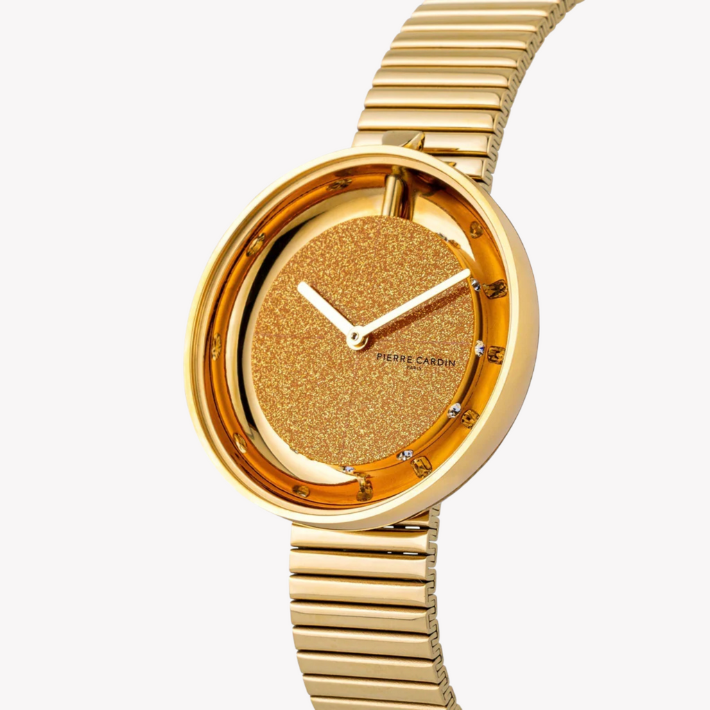 Pierre Cardin Women's Gold Stainless Steel Watch, Champagne Dial | Cma.0012-1