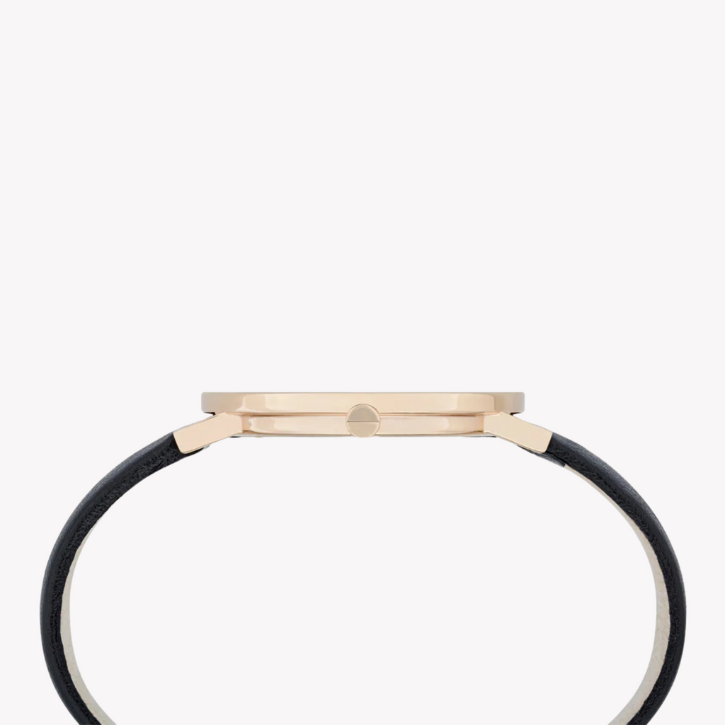 Pierre Cardin Women's Black Leather Watch, White Dial | Cbv.1014-1