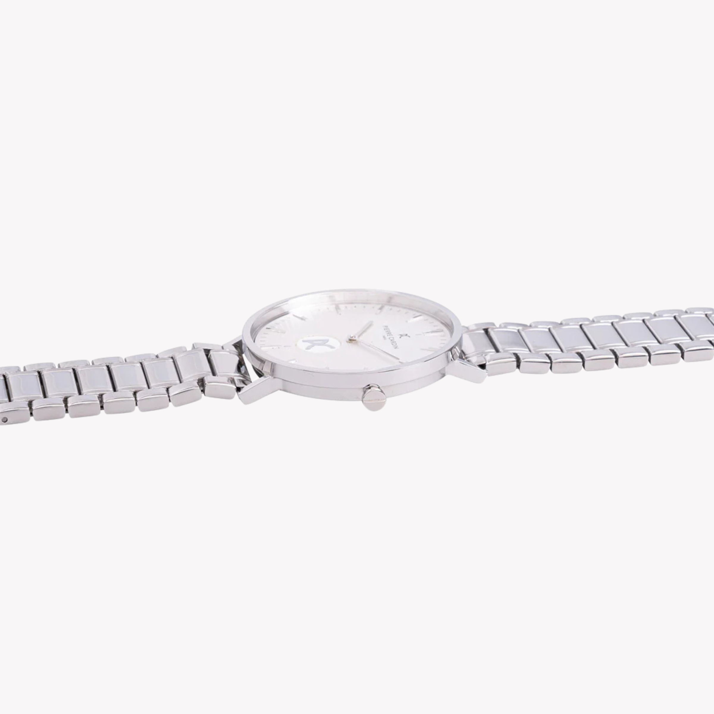 Pierre Cardin Men's Silver Metal Watch, White Dial | Cbv.1103-2