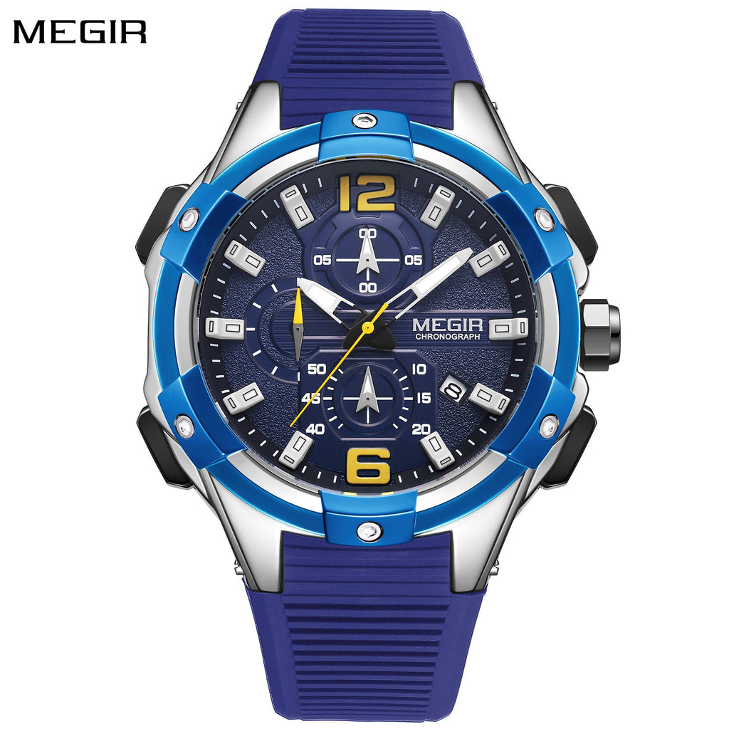 MEGIR Men's Chronograph Original Top Luxury Sports Military Watches for Men Date Luminous Wristwatches Clock Relogio Masculino 2161-0