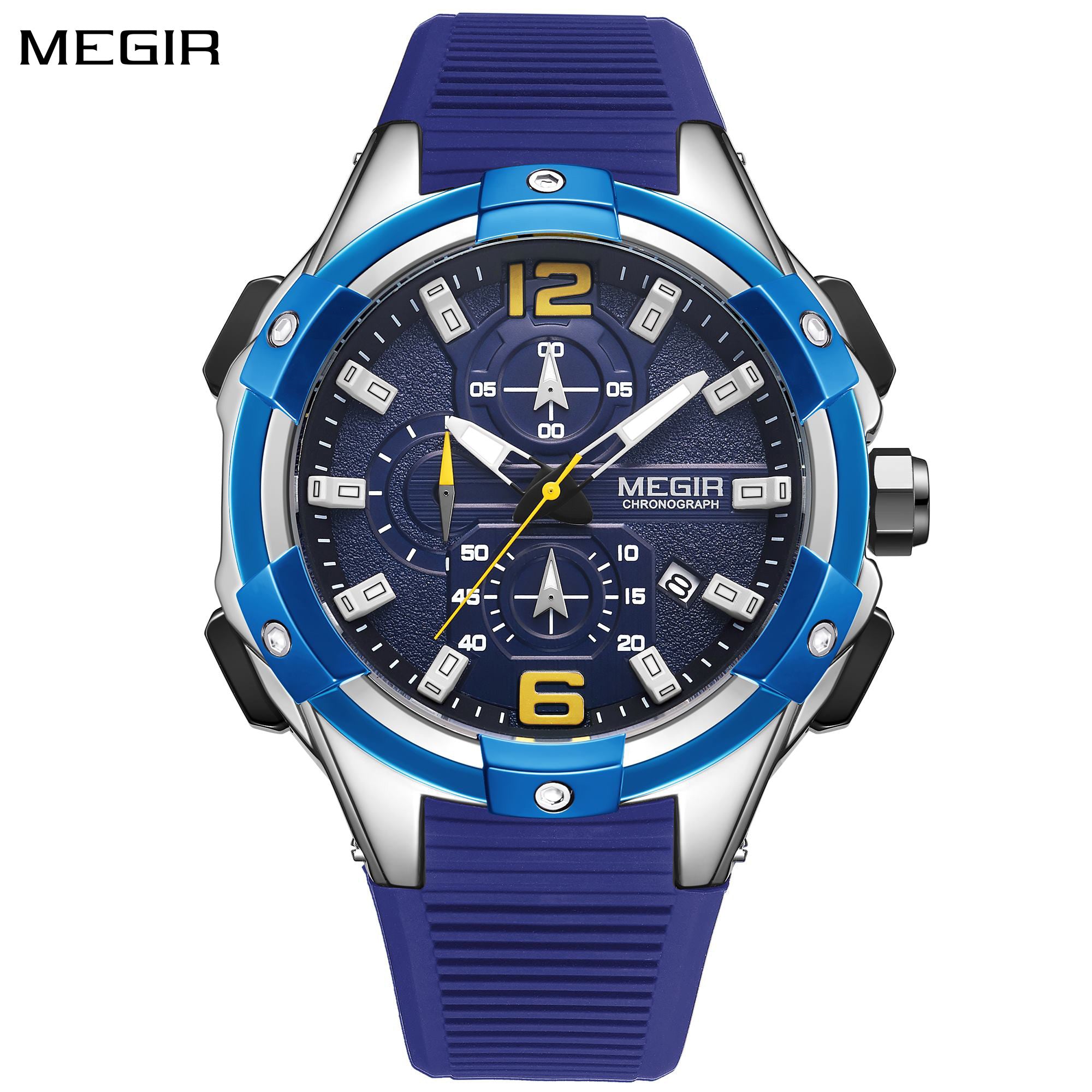 MEGIR Men's Chronograph Original Top Luxury Sports Military Watches for Men Date Luminous Wristwatches Clock Relogio Masculino 2161-0