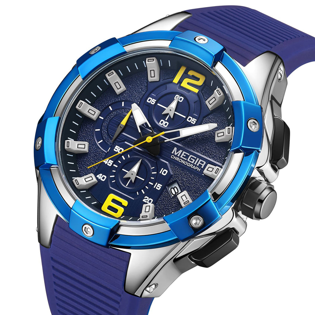 MEGIR Men's Chronograph Original Top Luxury Sports Military Watches for Men Date Luminous Wristwatches Clock Relogio Masculino 2161-8