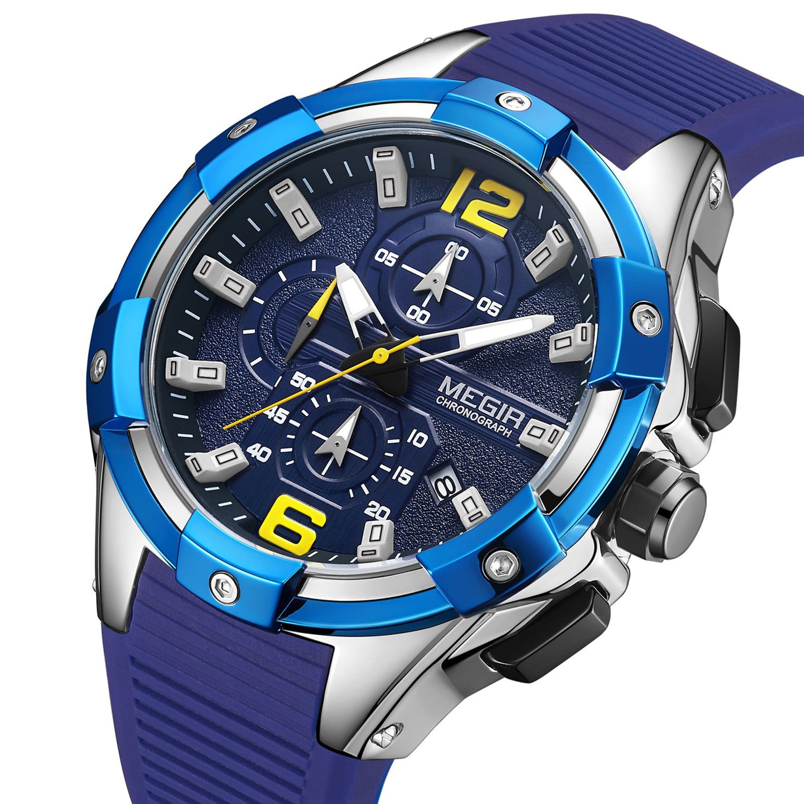 MEGIR Men's Chronograph Original Top Luxury Sports Military Watches for Men Date Luminous Wristwatches Clock Relogio Masculino 2161-8