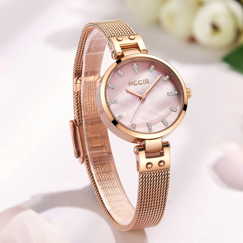 MEGIR Watches for Women Top Brand Fashion Ladies Wristwatch Waterproof Female Quartz Luxury Watch Montre Femme 7025-14