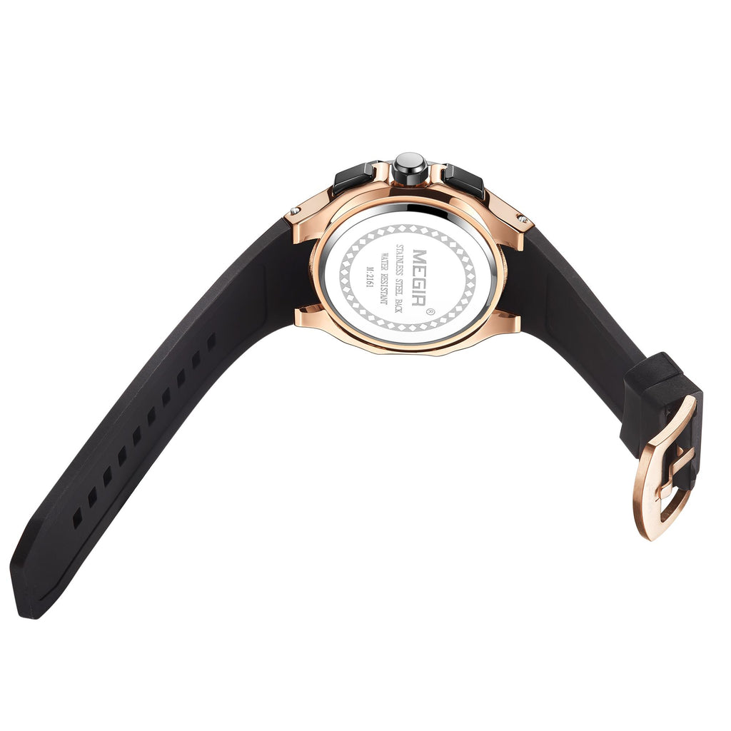 MEGIR Men's Chronograph Original Top Luxury Sports Military Watches for Men Date Luminous Wristwatches Clock Relogio Masculino 2161-12