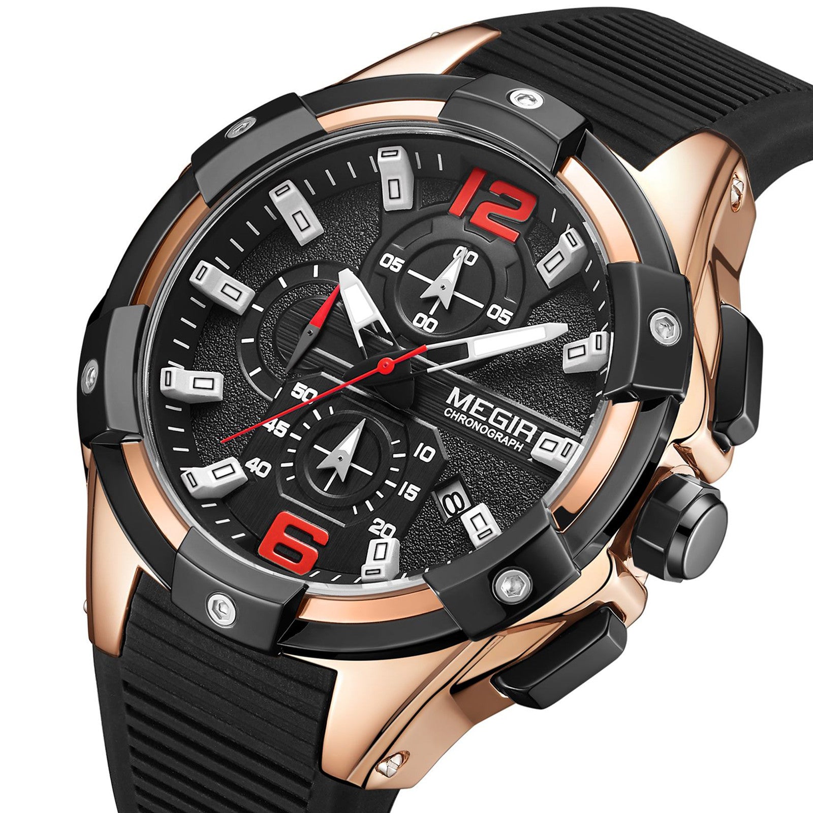 MEGIR Men's Chronograph Original Top Luxury Sports Military Watches for Men Date Luminous Wristwatches Clock Relogio Masculino 2161-10