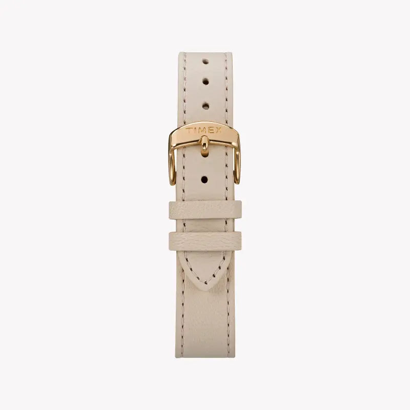 Timex Women's White Leather Watch, Off White Dial | Tw2r70500-2