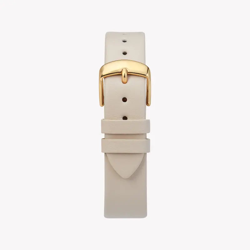 Timex Women's Off-White Leather Watch, Mother Of Pearl Dial | Tw2t35400-2