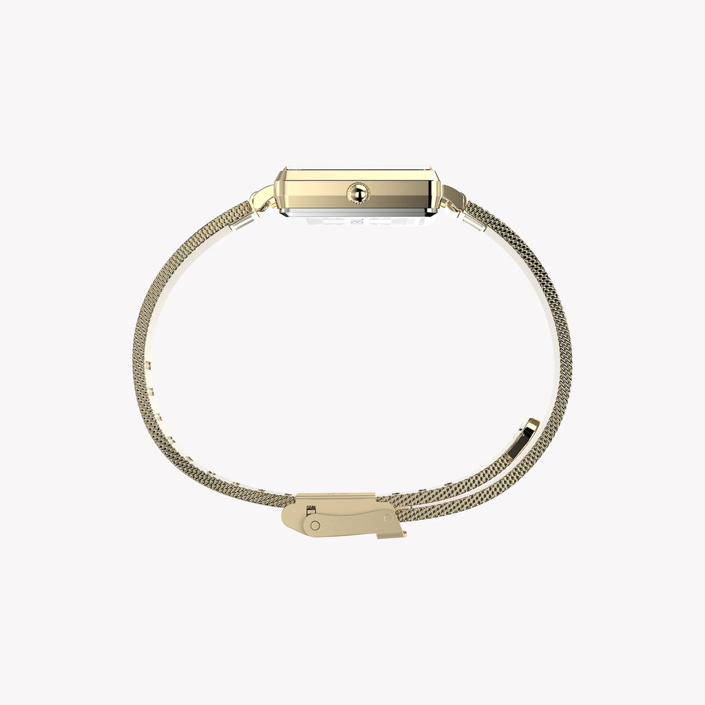 Transcend Gold-Tone Rectangle Case & Bracelet with Silver Dial | TW2Y26100-1