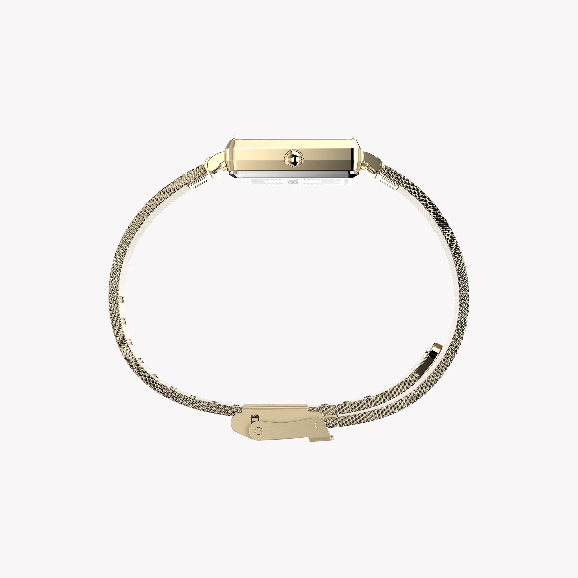 Transcend Gold-Tone Rectangle Case & Bracelet with Silver Dial | TW2Y26100-1