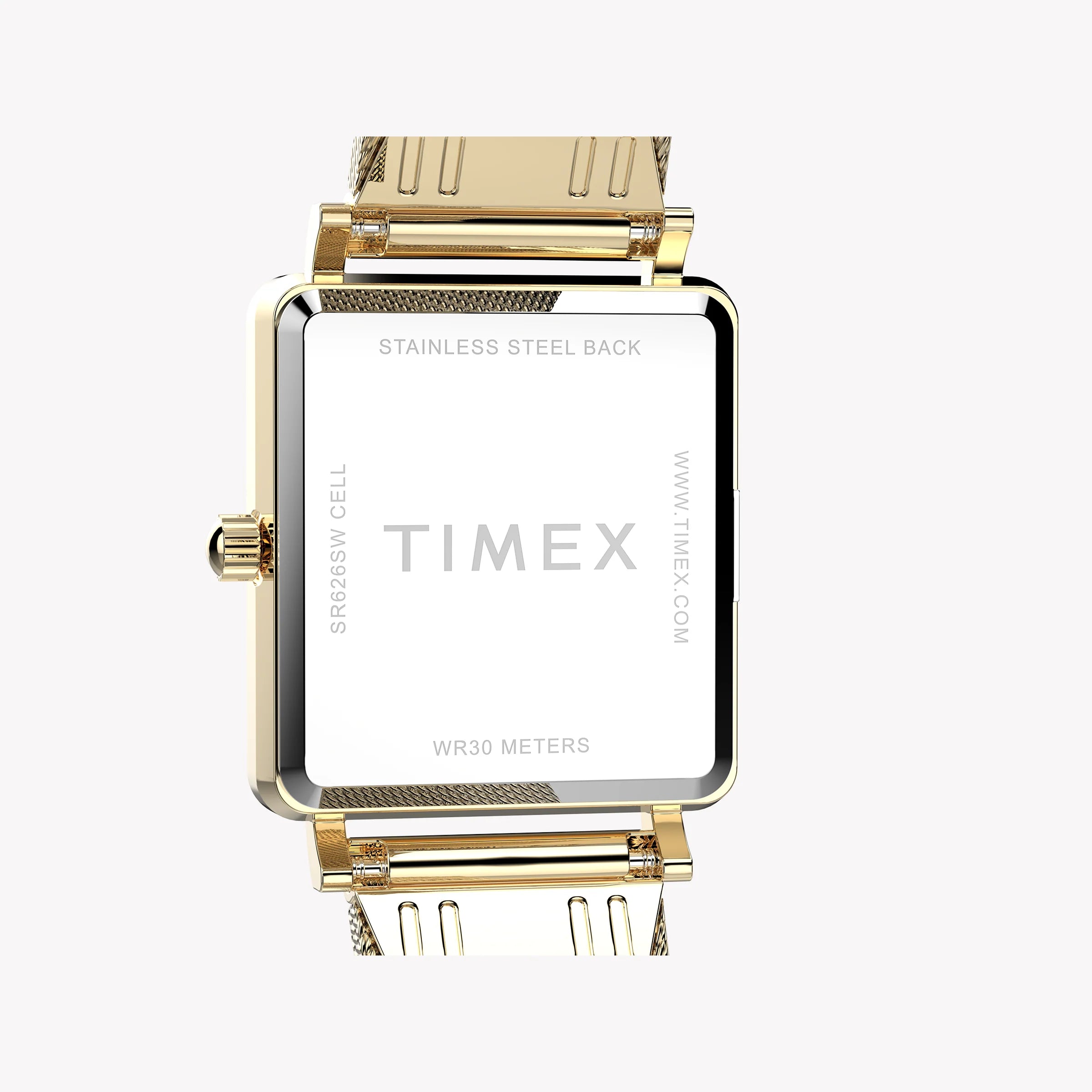 Transcend Gold-Tone Rectangle Case & Bracelet with Silver Dial | TW2Y26100-3