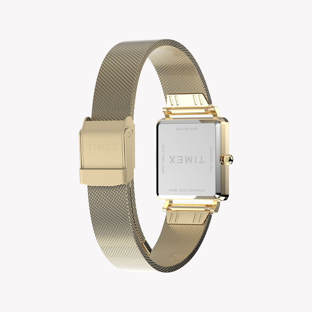 Transcend Gold-Tone Rectangle Case & Bracelet with Silver Dial | TW2Y26100-4