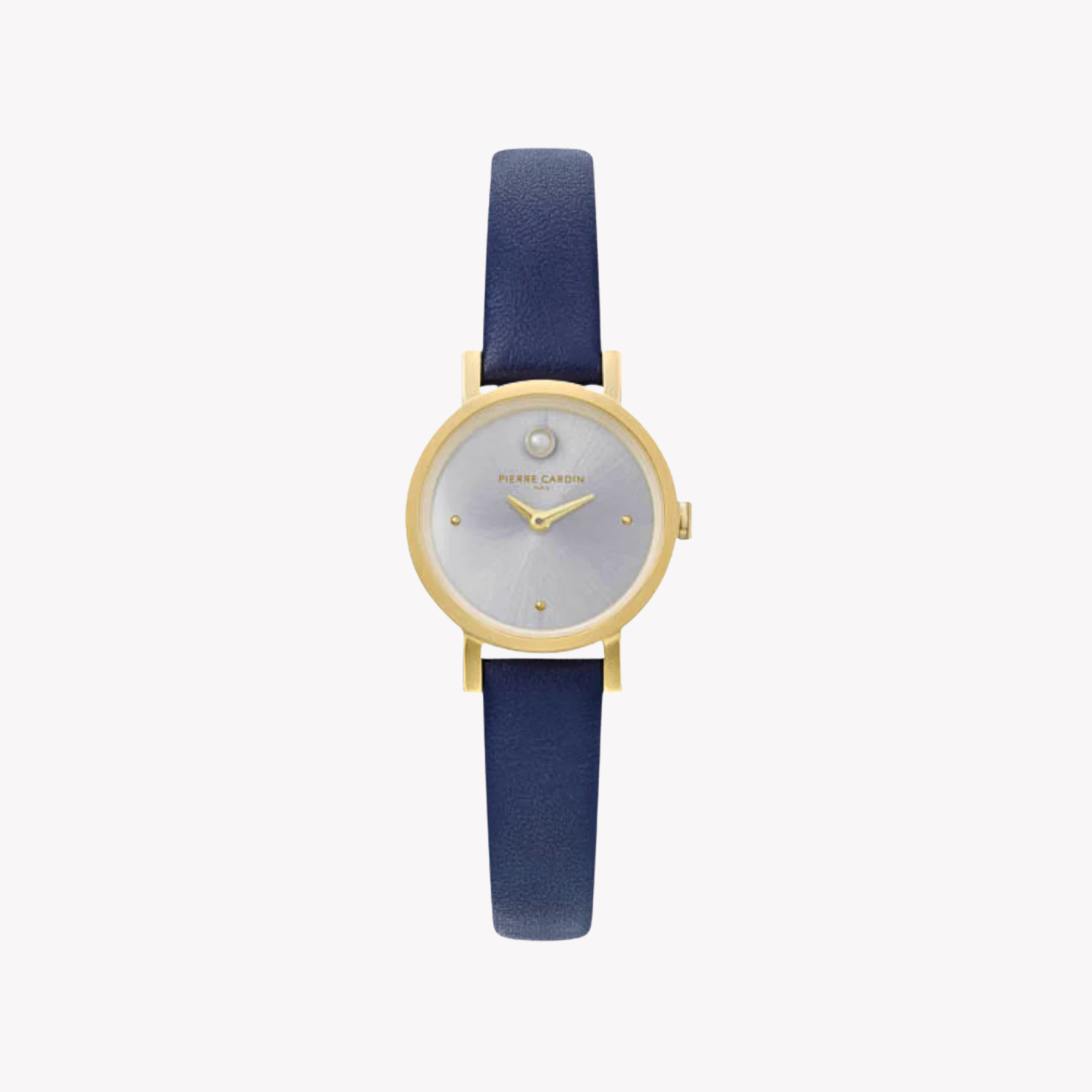 Pierre Cardin Women's Blue Leather Watch, Silver Dial | Ccm.0508-0