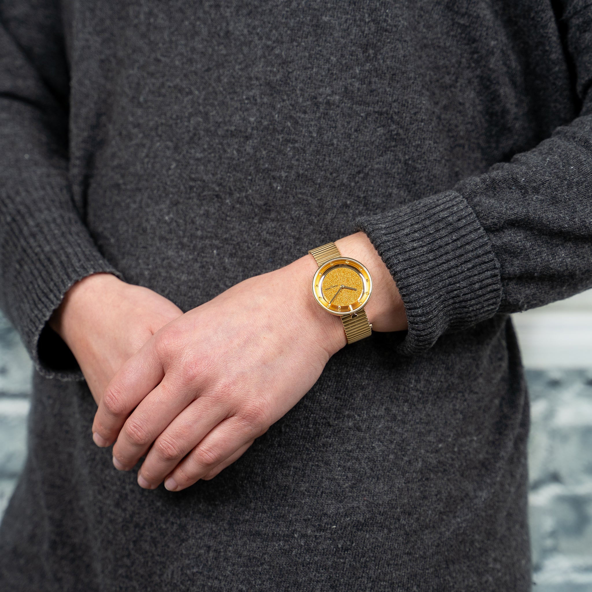 Pierre Cardin Women's Gold Stainless Steel Watch, Champagne Dial | Cma.0012-4